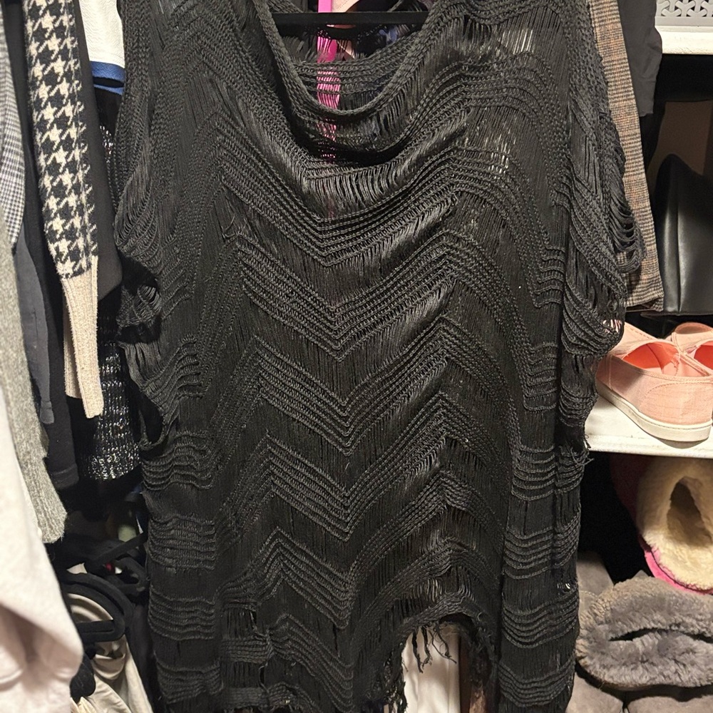 SHEIN Black Cowl Neck Sweater